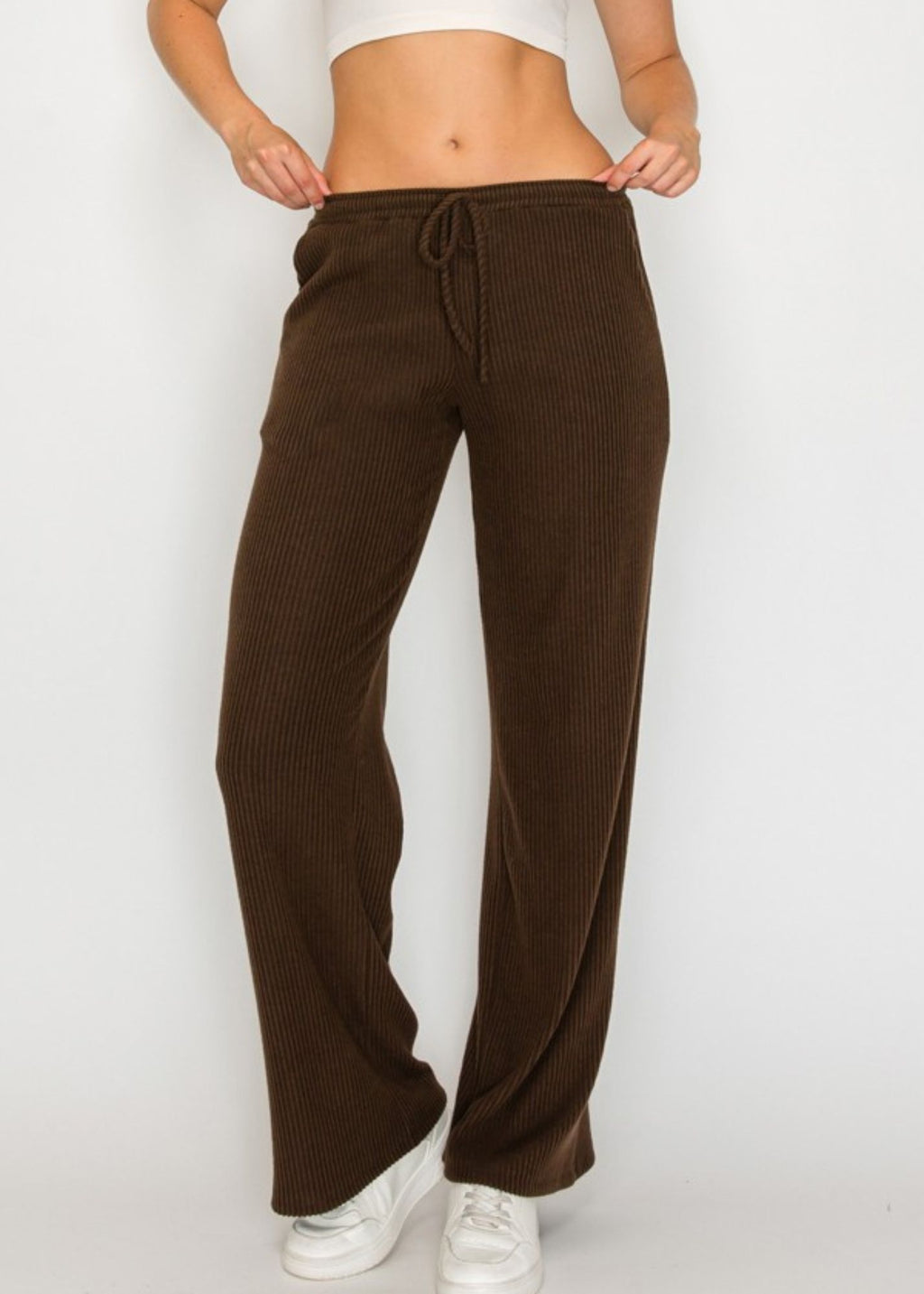 Rachelle Ribbed Straight Leg Sweatpant