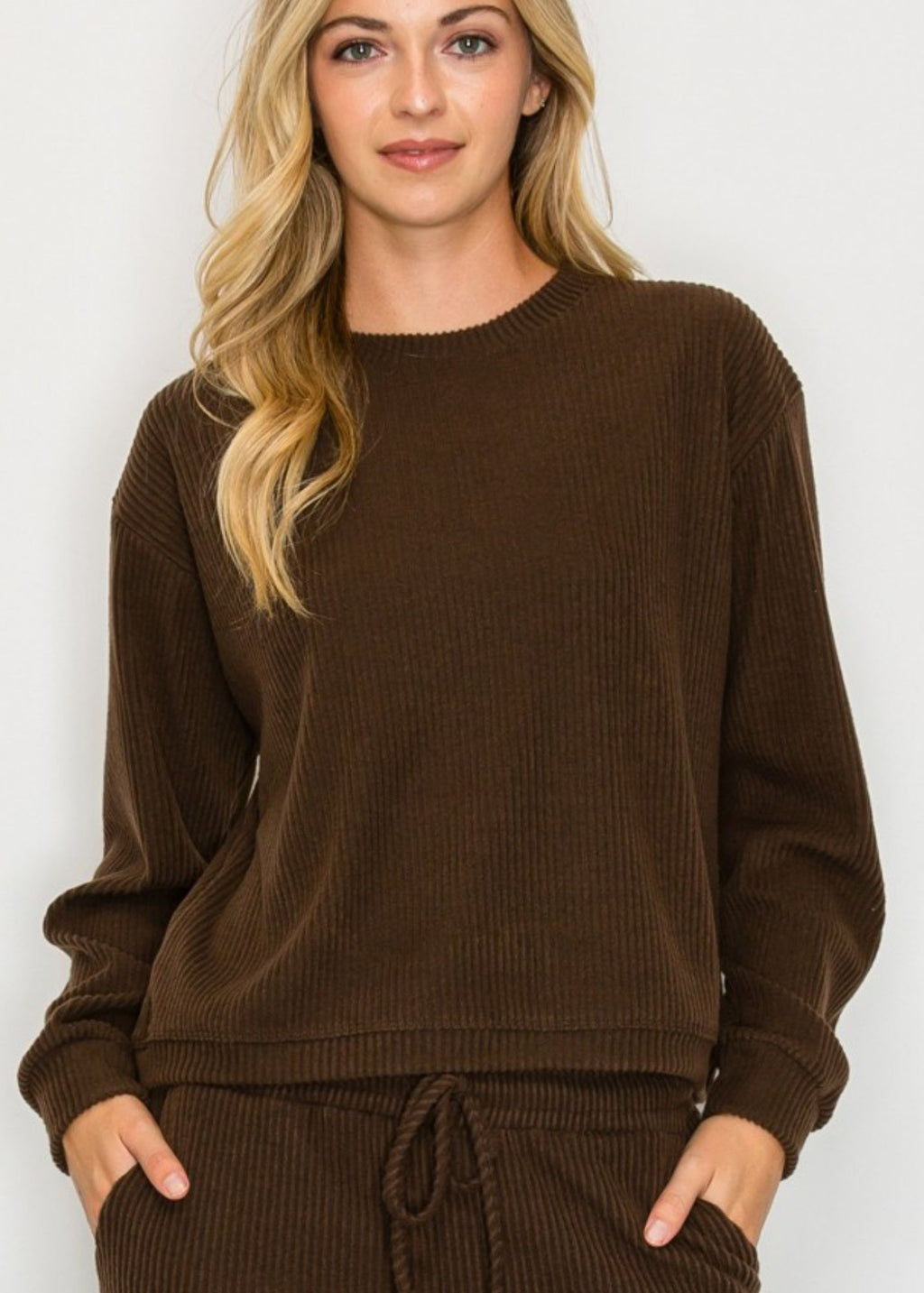 Rachelle Ribbed Mock Neck Top