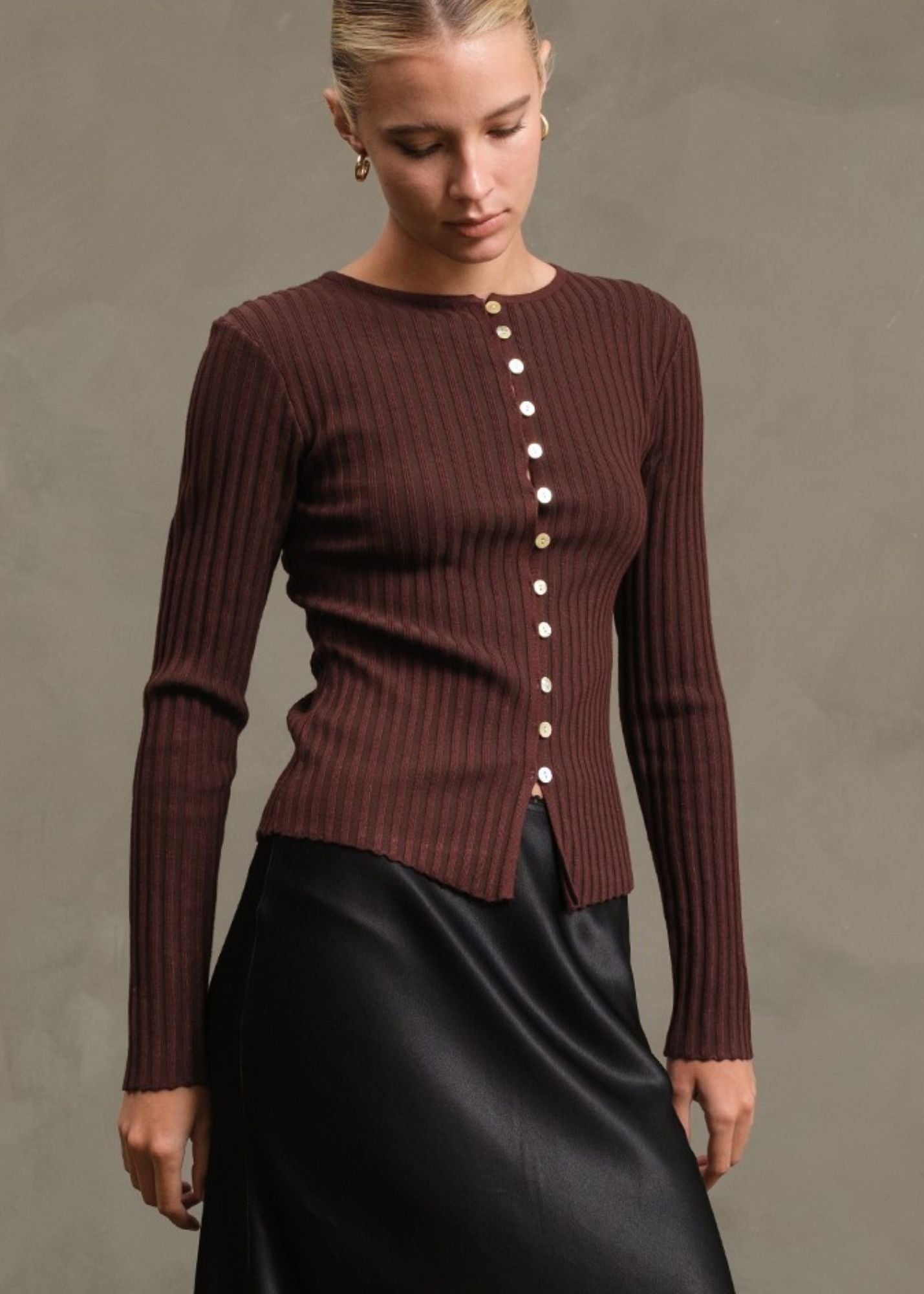 Sierra Slim Fit Button Top