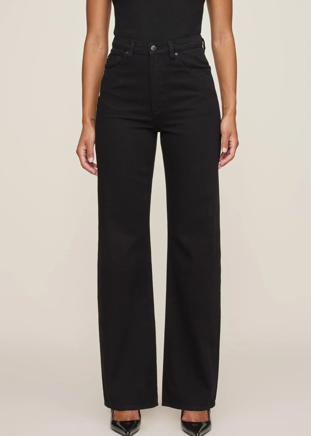 Karmine Refined Wide Leg High Rise Jeans