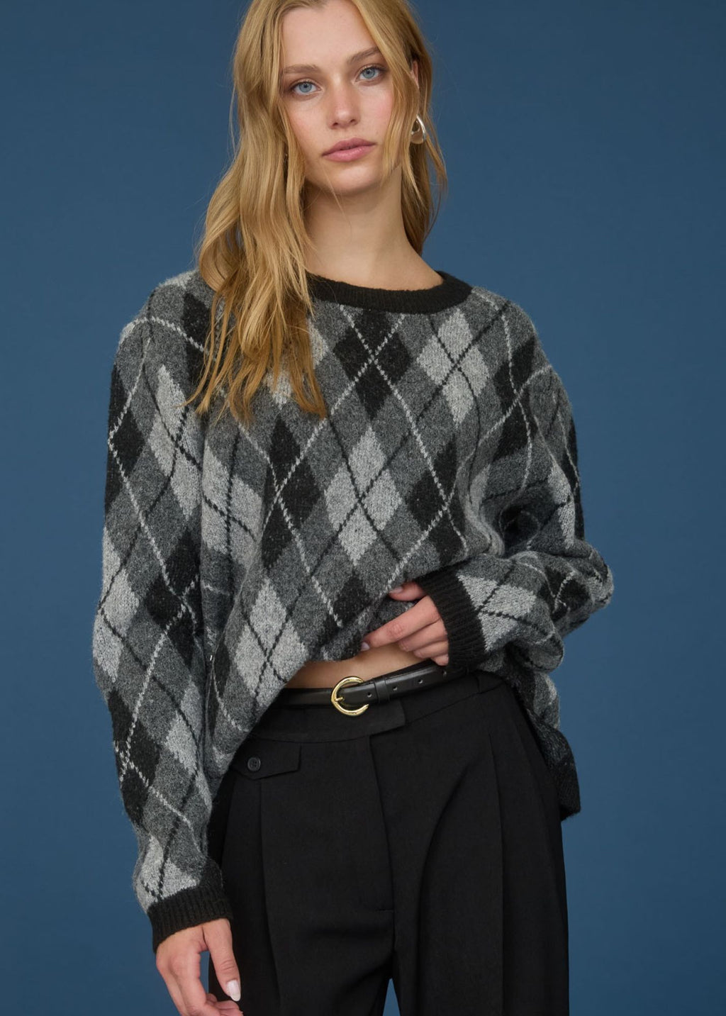Argyle Pattern Sweater
