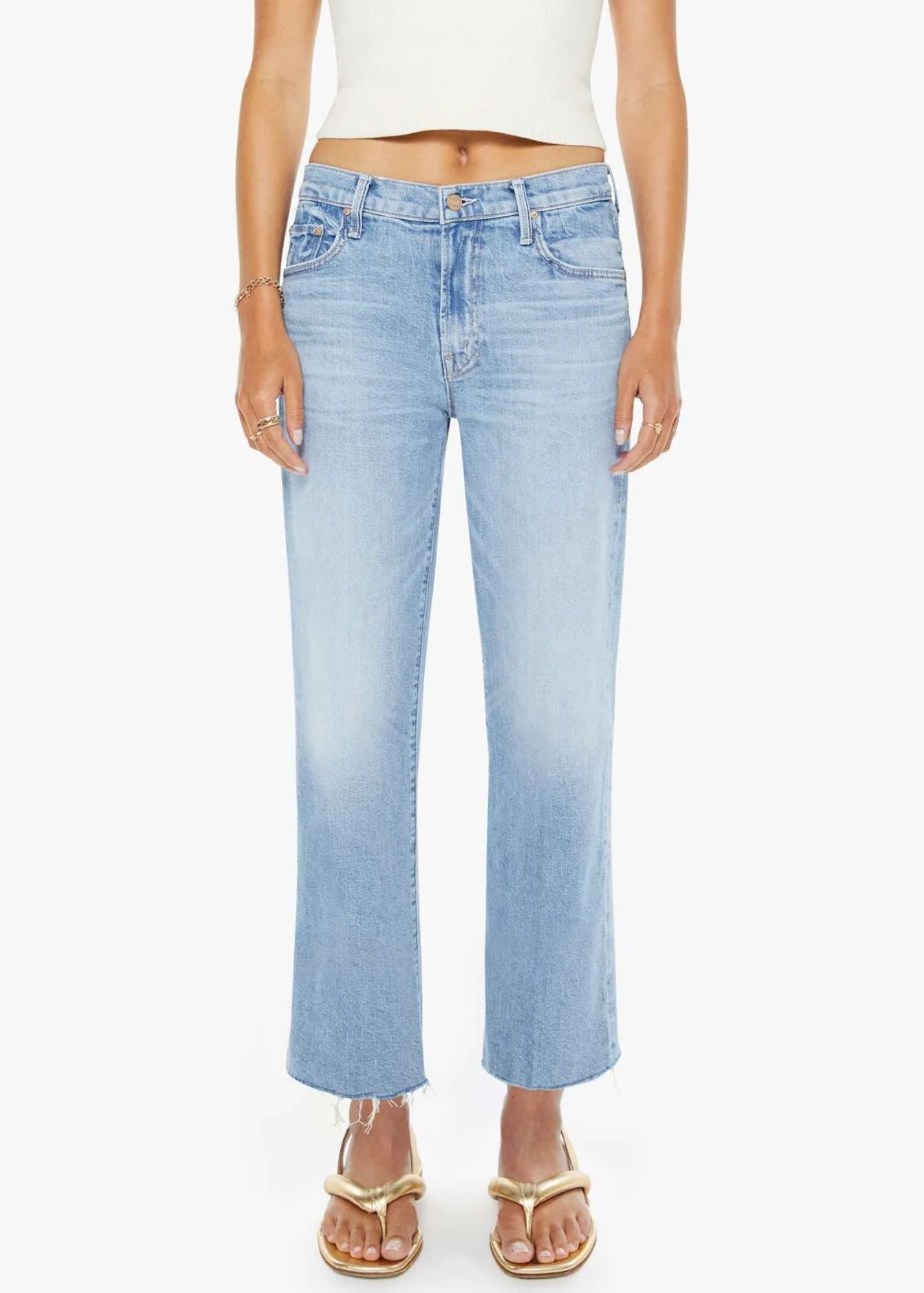 The Mid Rise Rambler Zip Ankle Fray