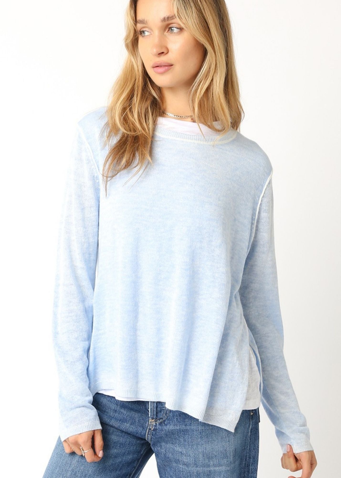 Megan Double Layer Sweater Top