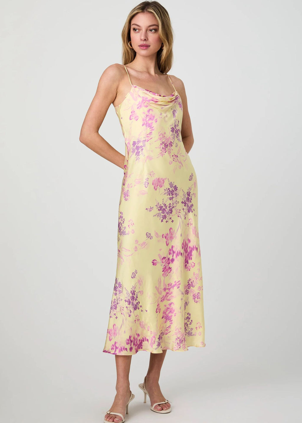 Aurelia Satin Midi Dress