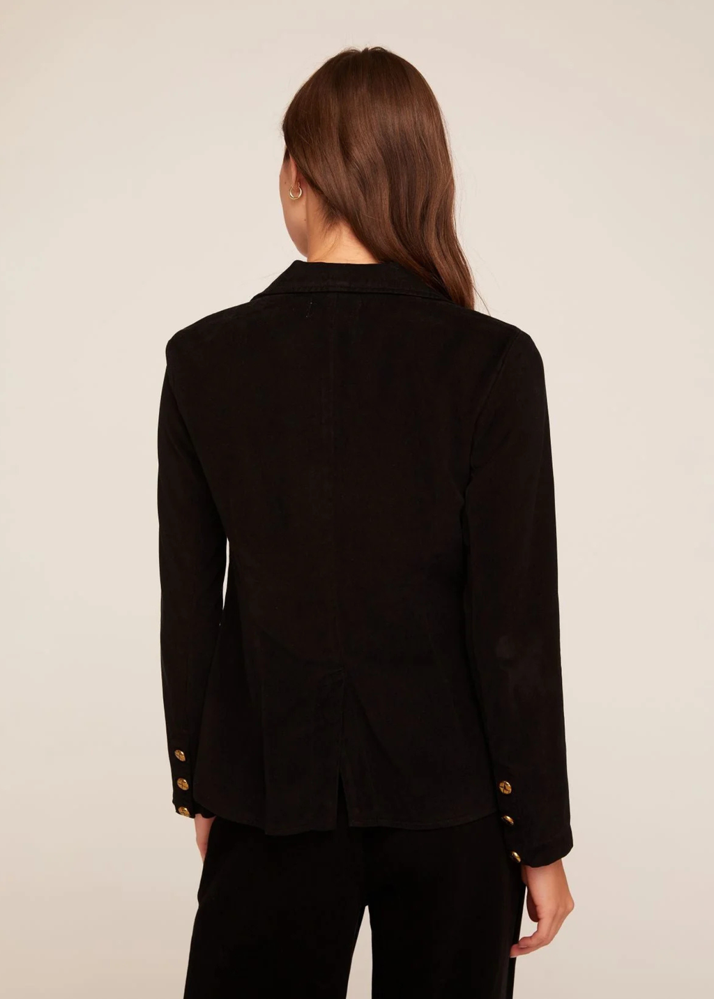 Notch Collar Long Line Blazer