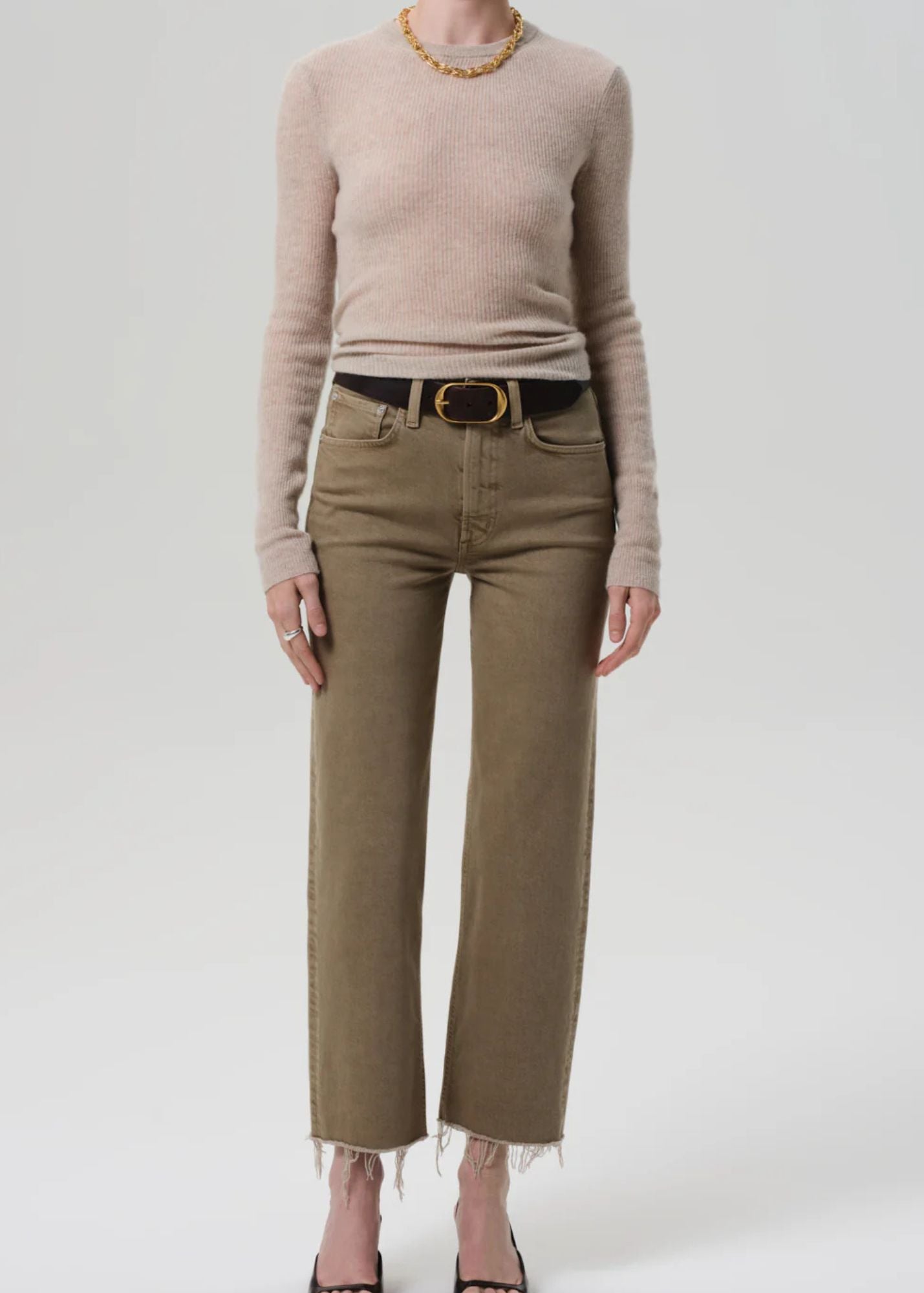 Palma Straight Raw Hem