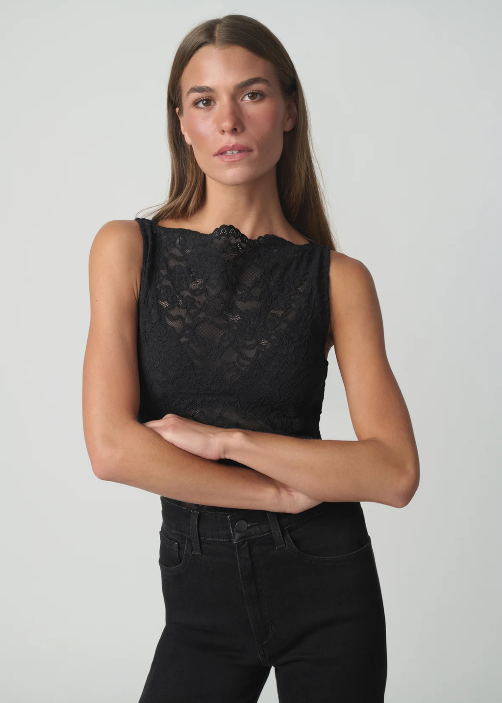 The Lace Boatneck Top