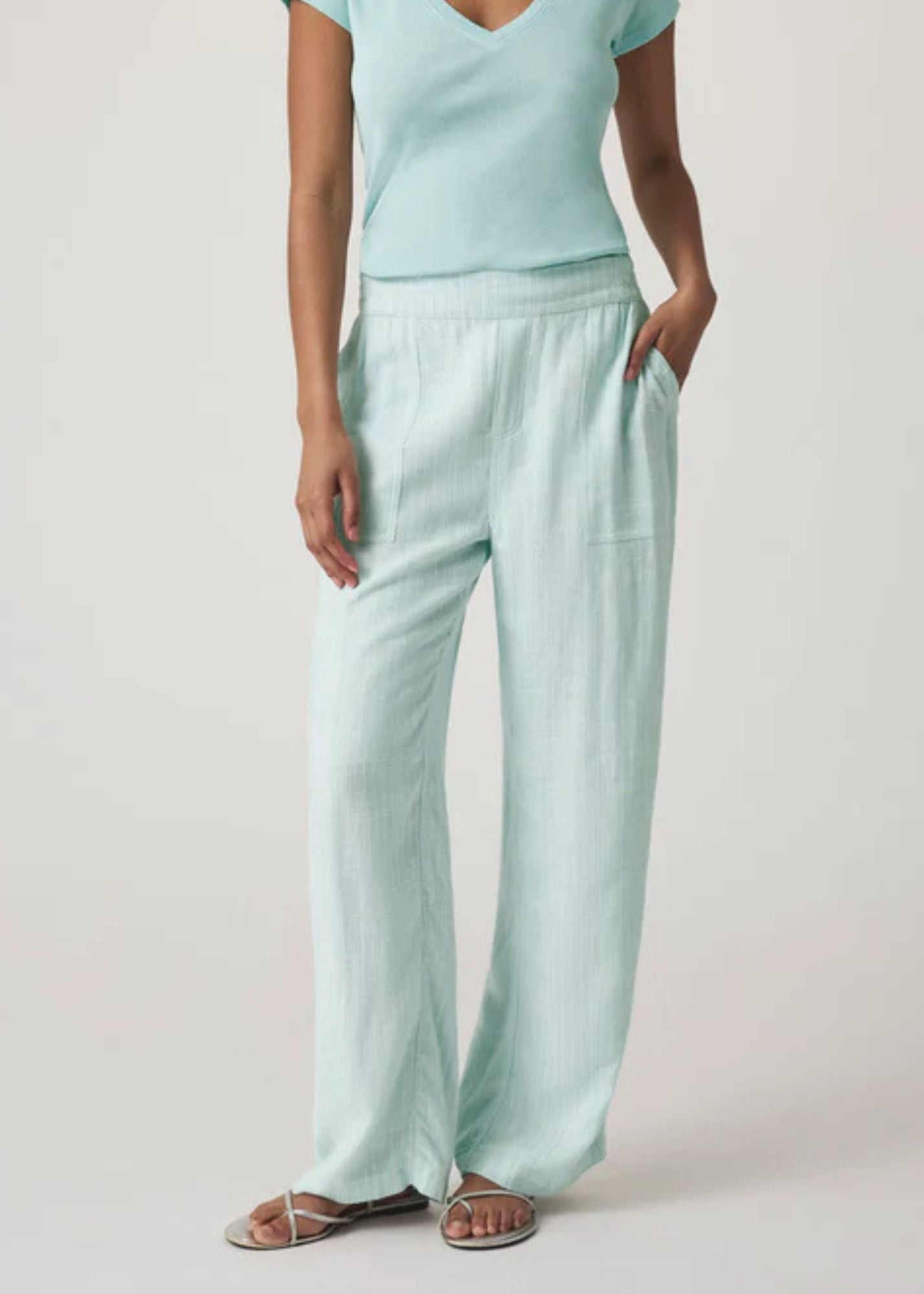 Layla Linen Blend Stripe Pant