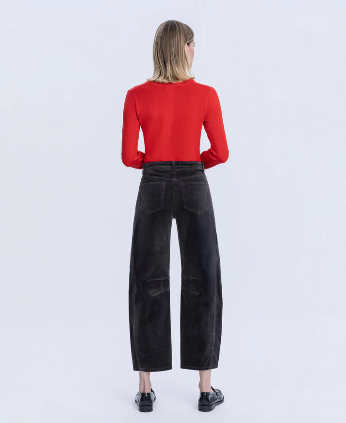 High Rise Corduroy Barrel Jeans