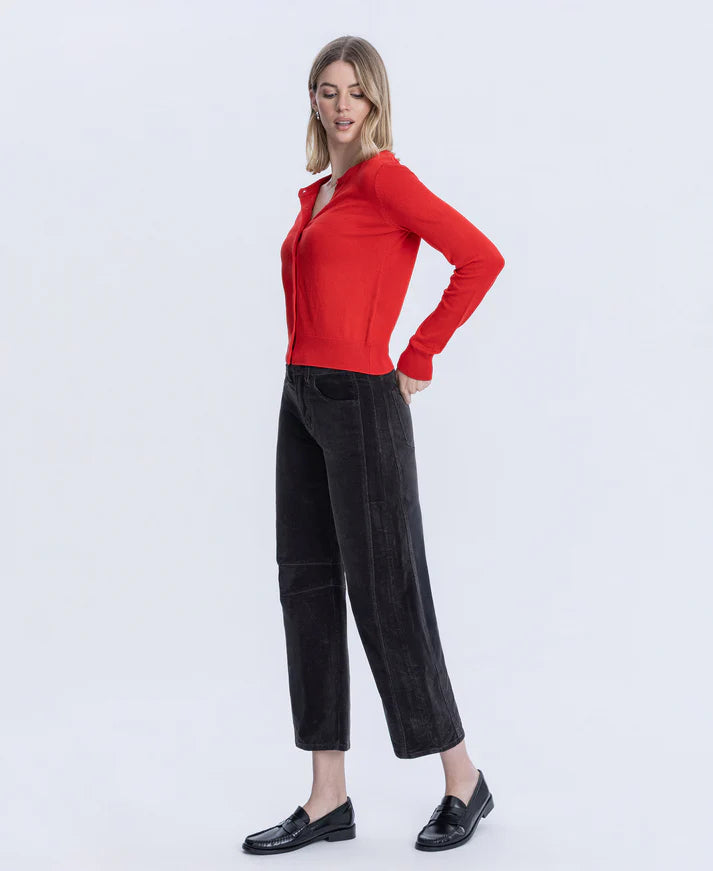 High Rise Corduroy Barrel Jeans