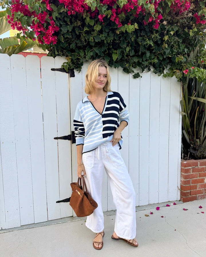 Arden Striped Polo Sweater