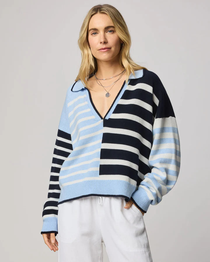 Arden Striped Polo Sweater