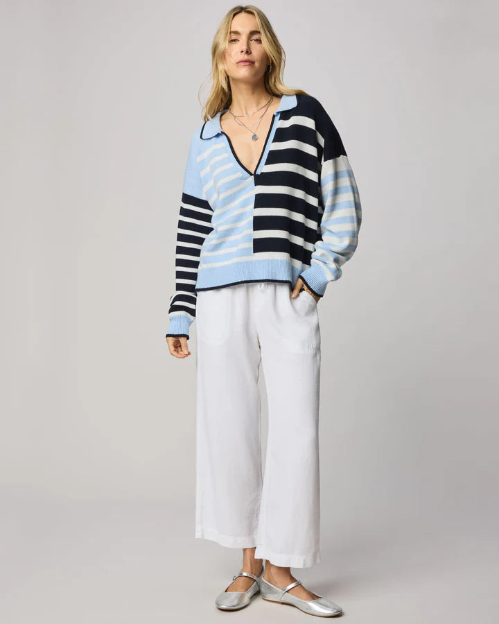 Arden Striped Polo Sweater