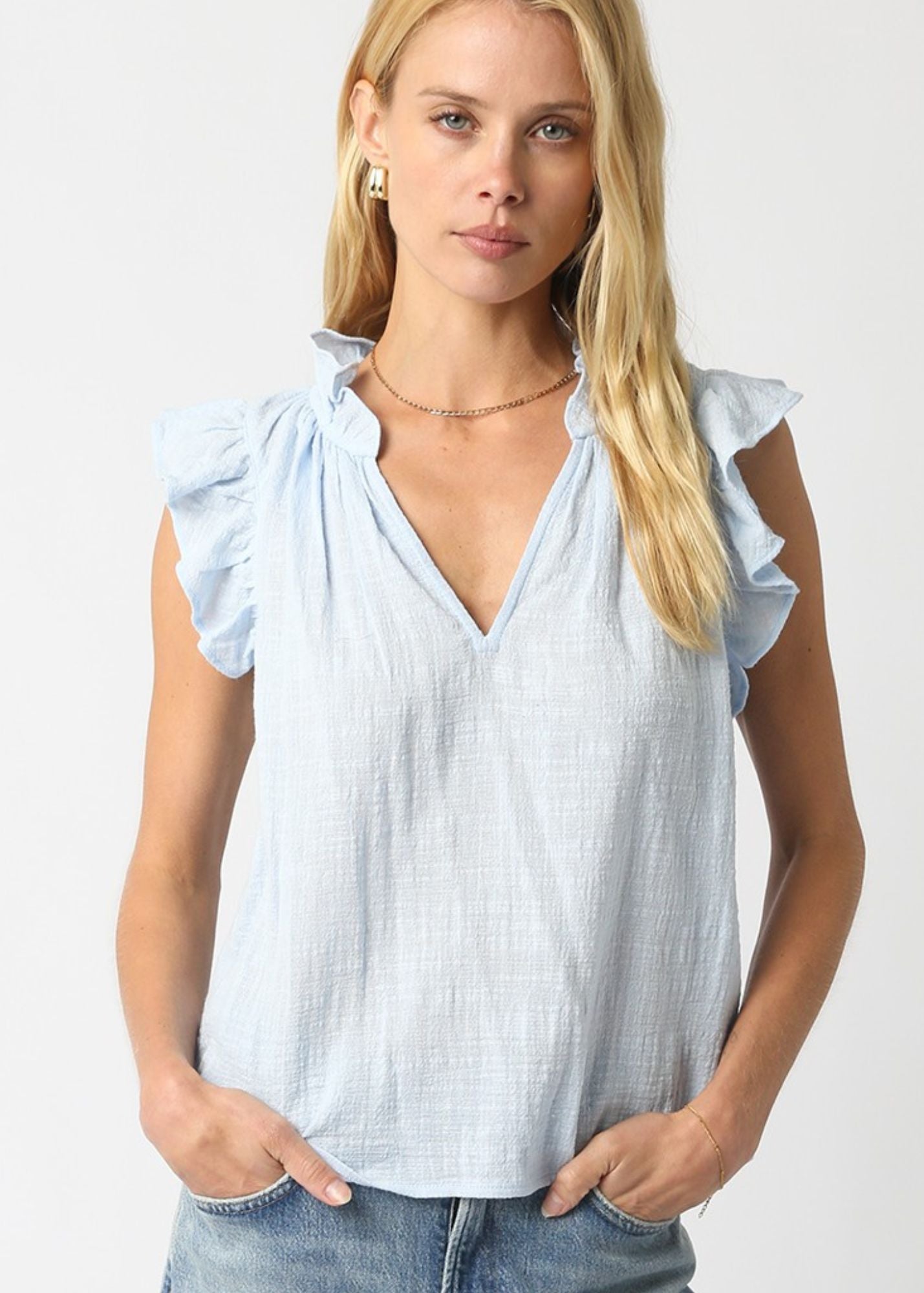 Emilie Ruffle Sleeve Blouse