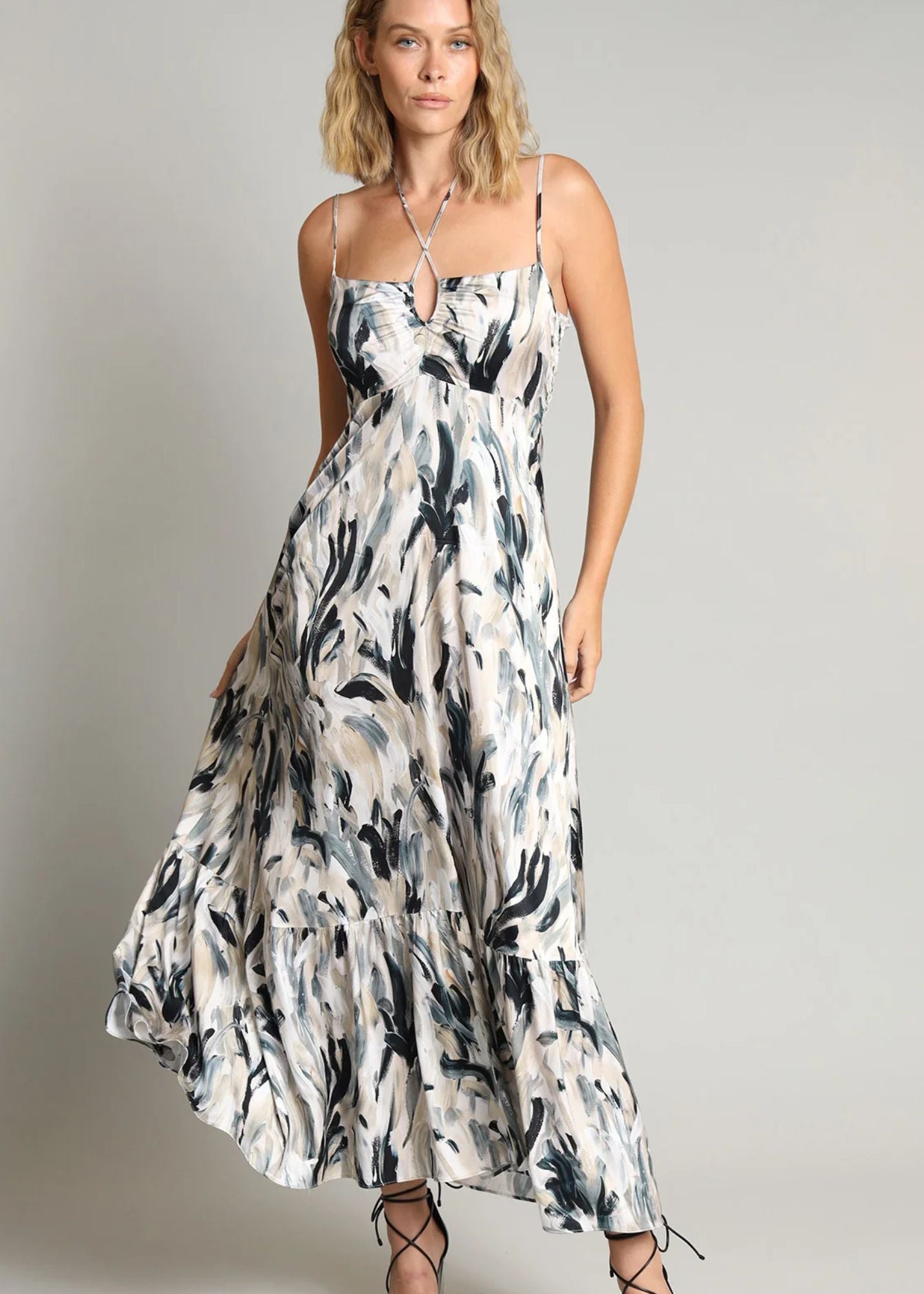 Brush Strokes Maxi Dress