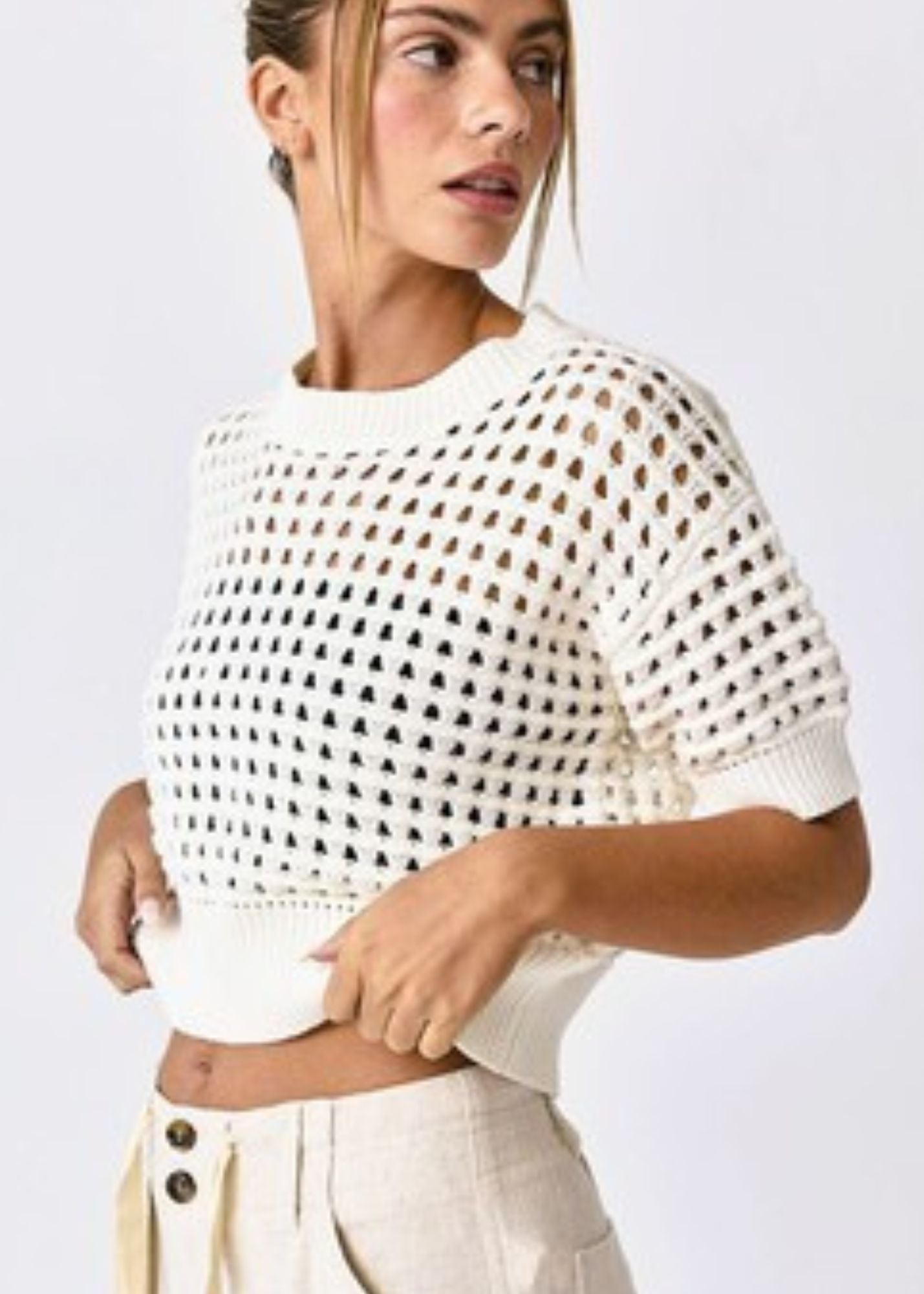 Alina Cropped Crochet Top