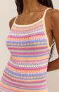 Santa Cruz Stripe Crochet Midi Dress