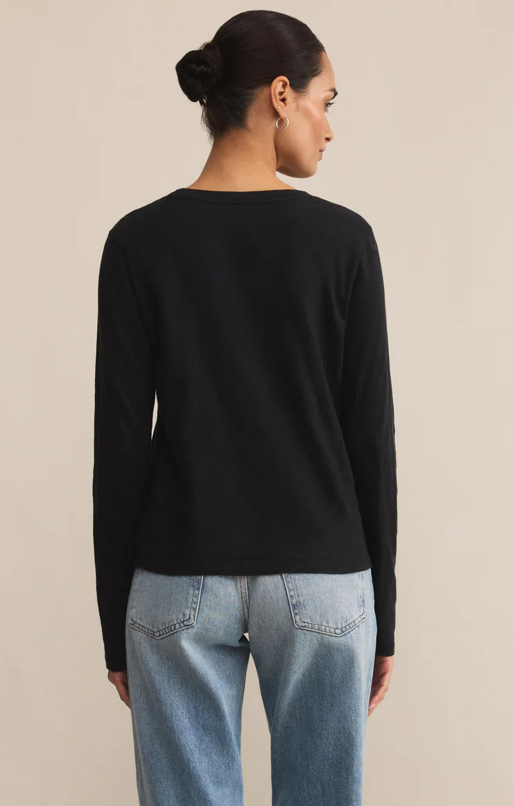 Modern Slub Long Sleeve Top