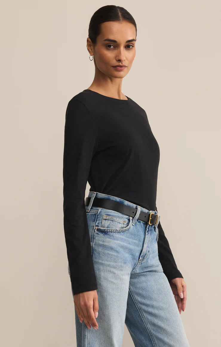 Modern Slub Long Sleeve Top