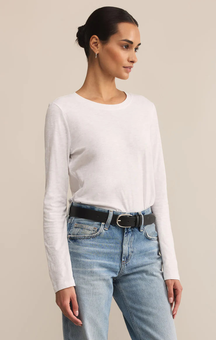 Modern Slub Long Sleeve Top