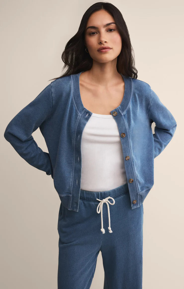 Daily Knit Denim Cardigan