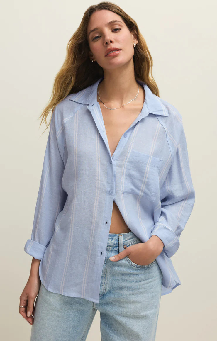 The Perfect Linen Striped Top