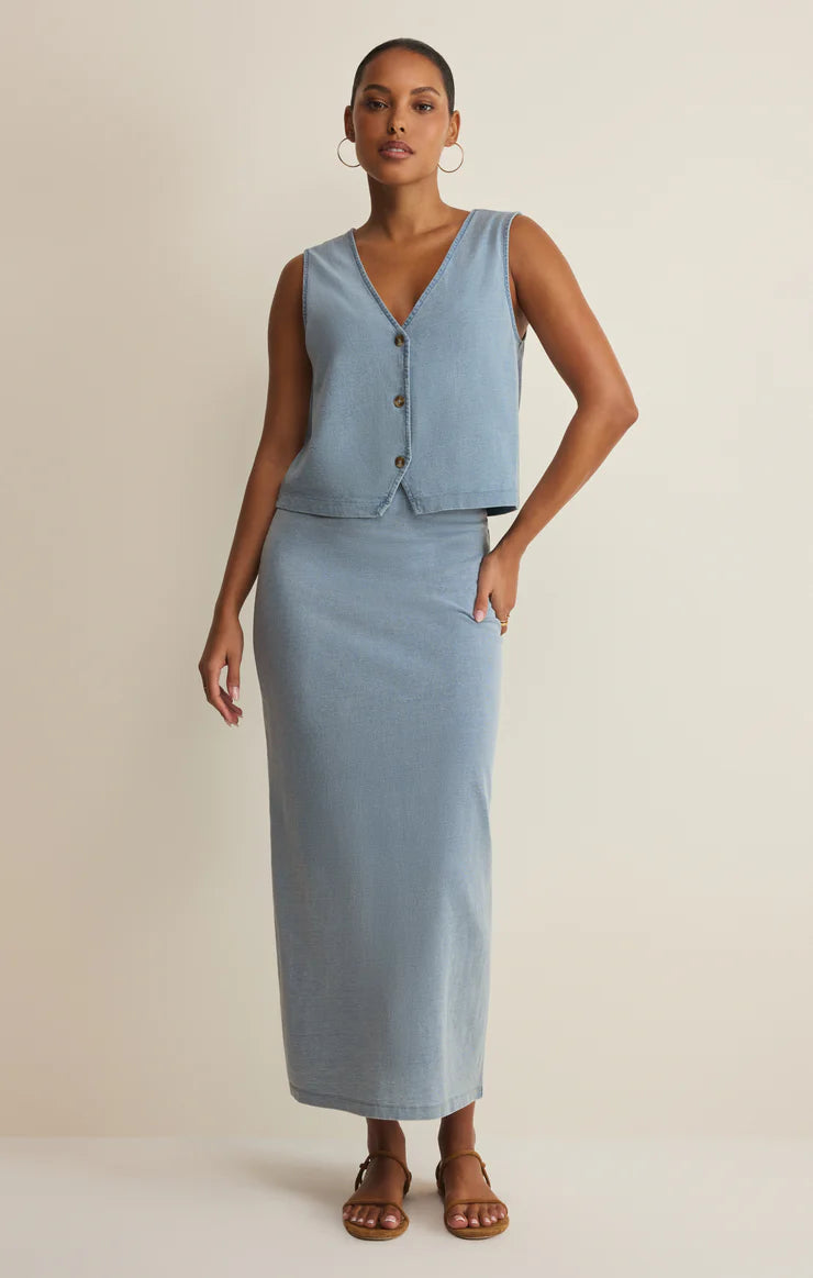 Noelle Jersey Denim Sleeveless Tank - Clothes Horse