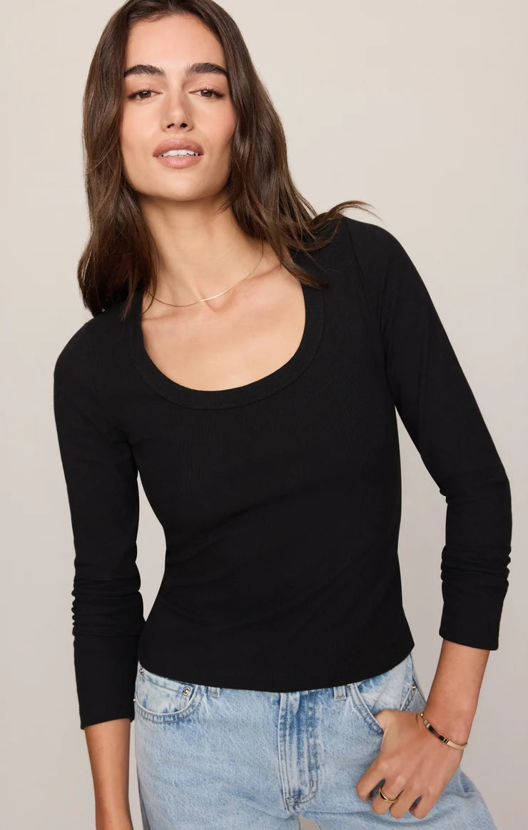Greyson Scoop Long Sleeve Tee