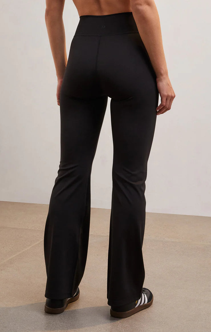 Flare Swoop Back High-Waisted Yoga Pants