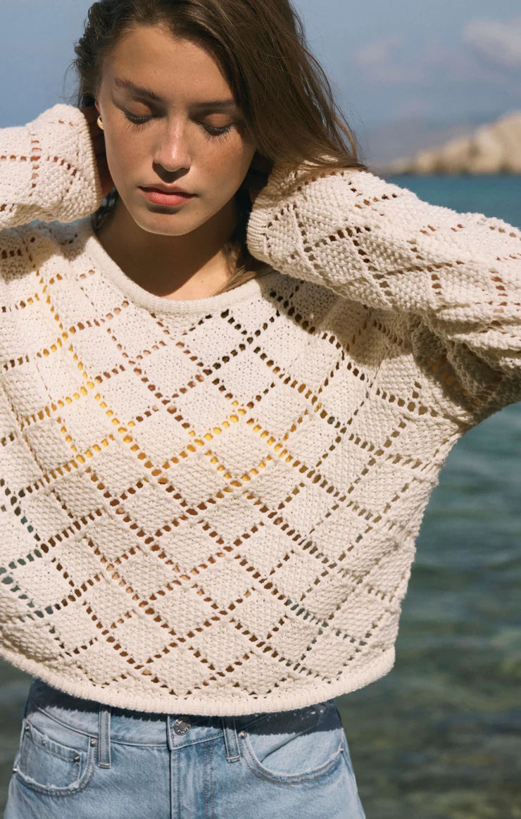 Hullen Diamond Crochet Sweater