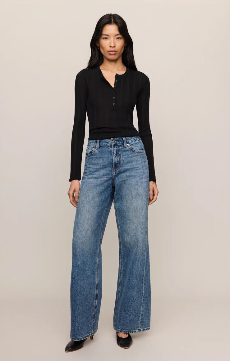 Rowena Fine Knit Henley