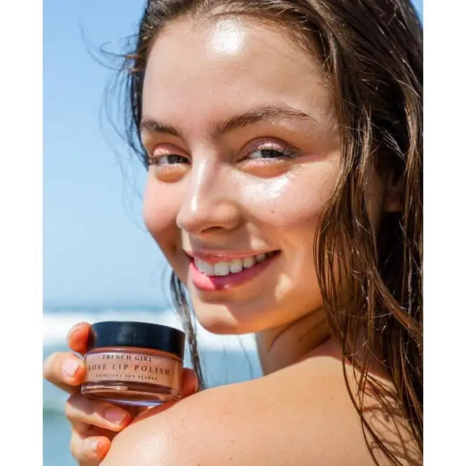 Organic Hydrating Rose Lip Polish & Scrub