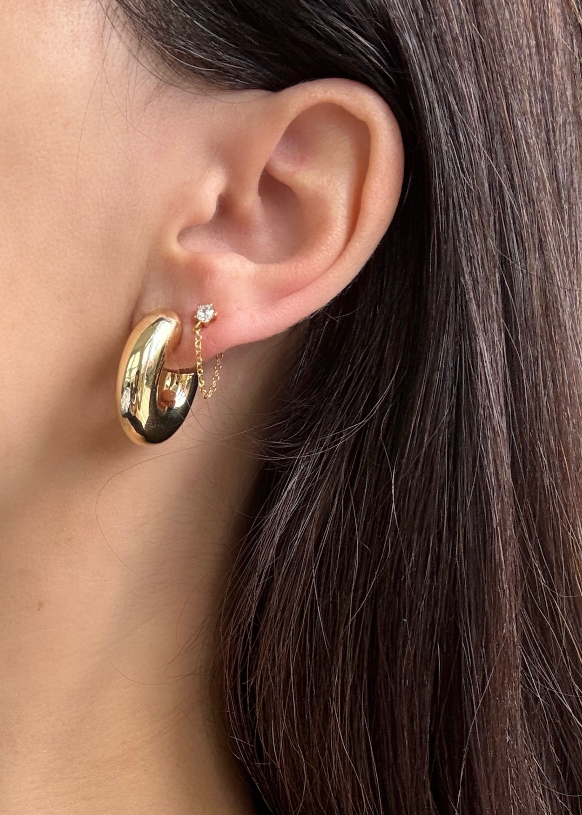 Celeste Chunky Hoops