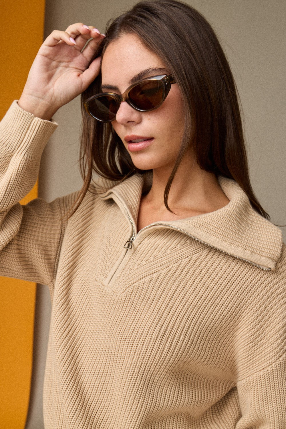 Julissa Quarter Zip Sweater