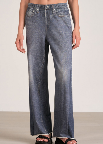 Olivia Denim Wide Leg Sweatpant