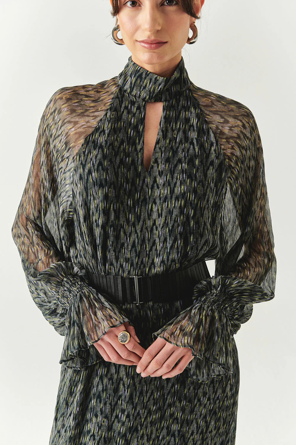 Zora Chiffon Printed Dress