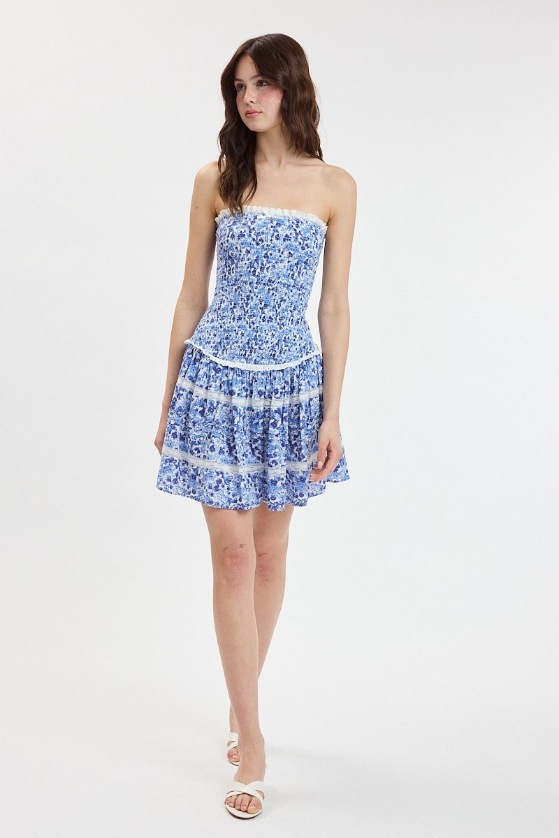 Tube Smocked Mini Dress