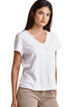 Vanya V-Neck Short Sleeve Slub