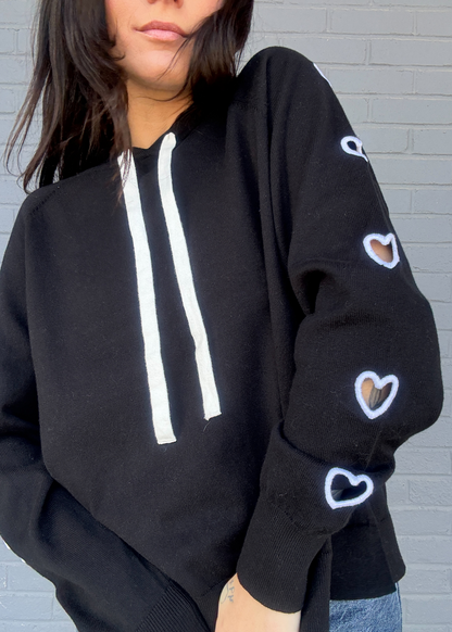 Heart Cut Out Hoodie