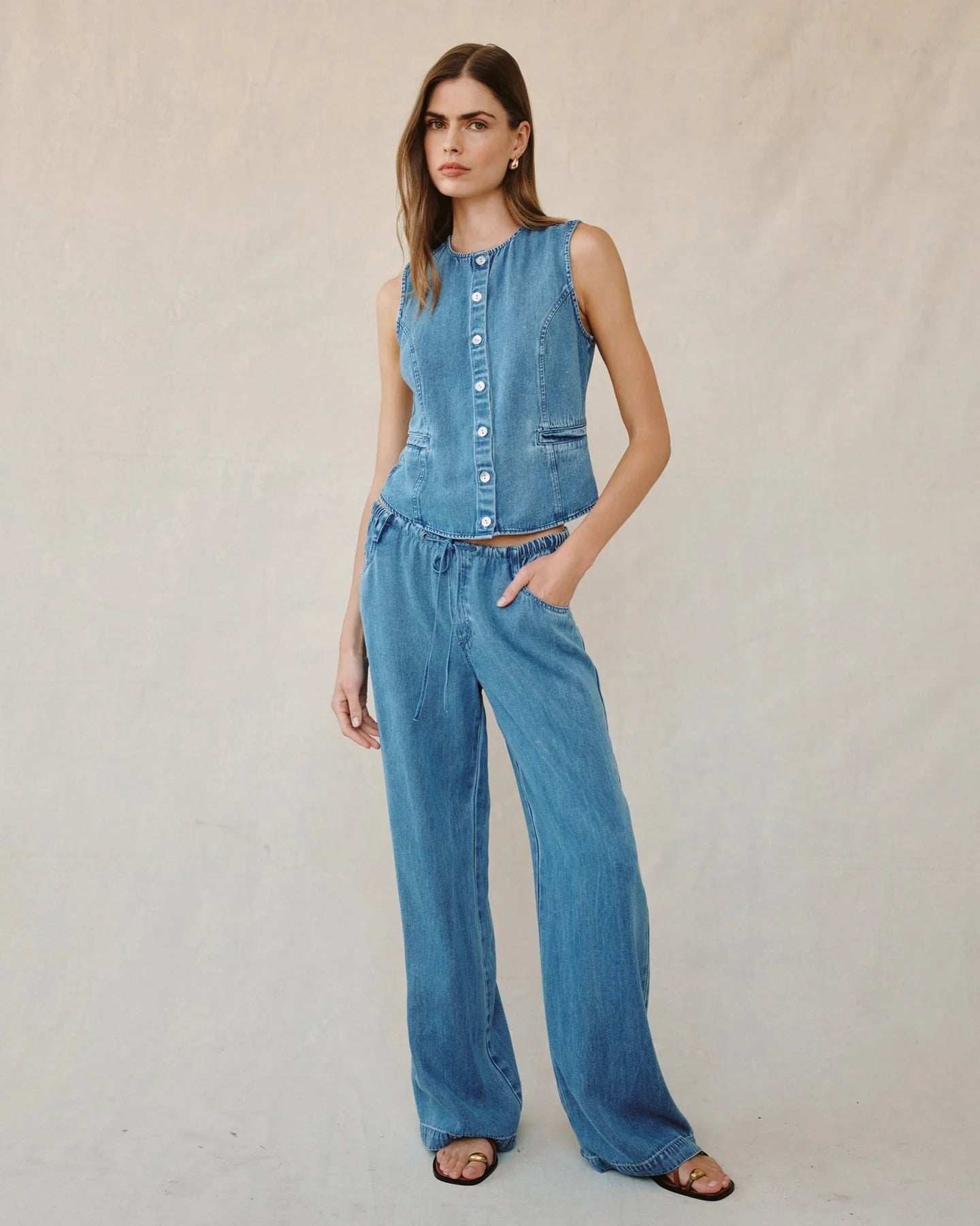 High Neck Fitted Vest