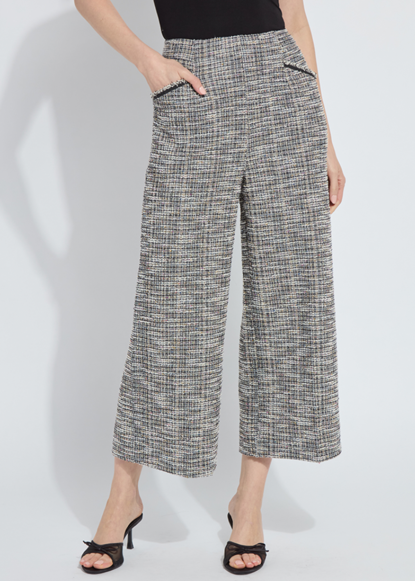Charlotte Ankle Tweed Palazzo pant