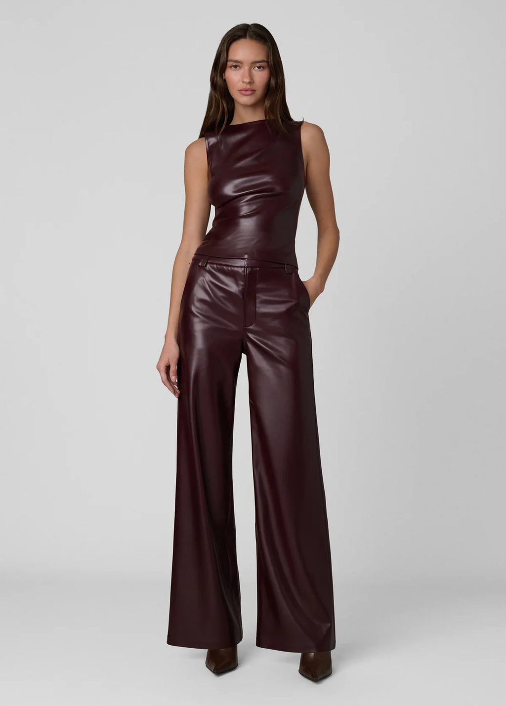 The Meg Vegan Leather Top