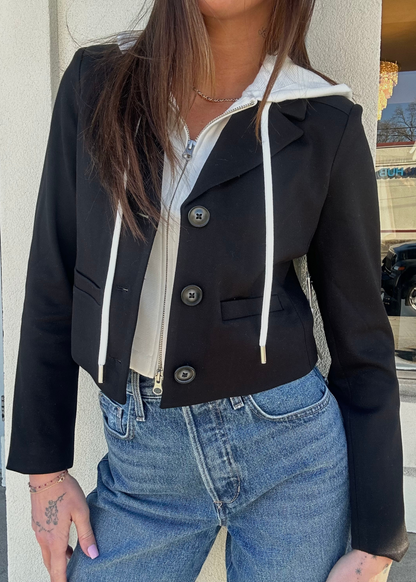 Cropped Fitted Dickey Jacket