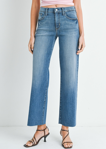 Scissor Cut Slim Palazzo Jeans