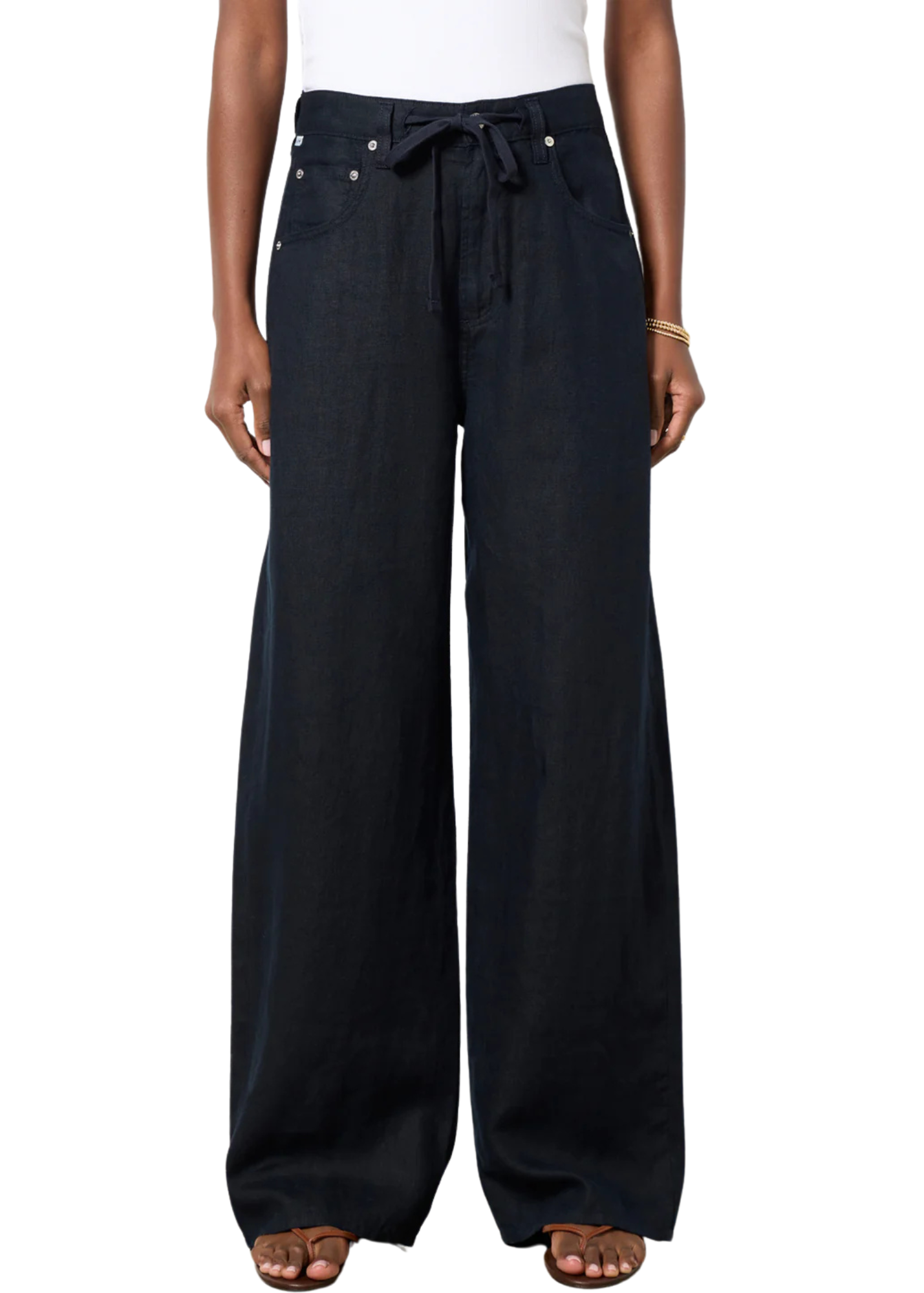 Brynn Drawstring Linen Trouser