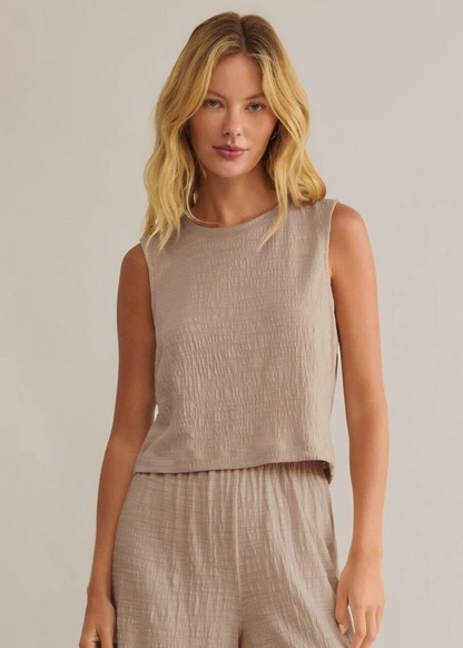 Sloane Textured Slub Top