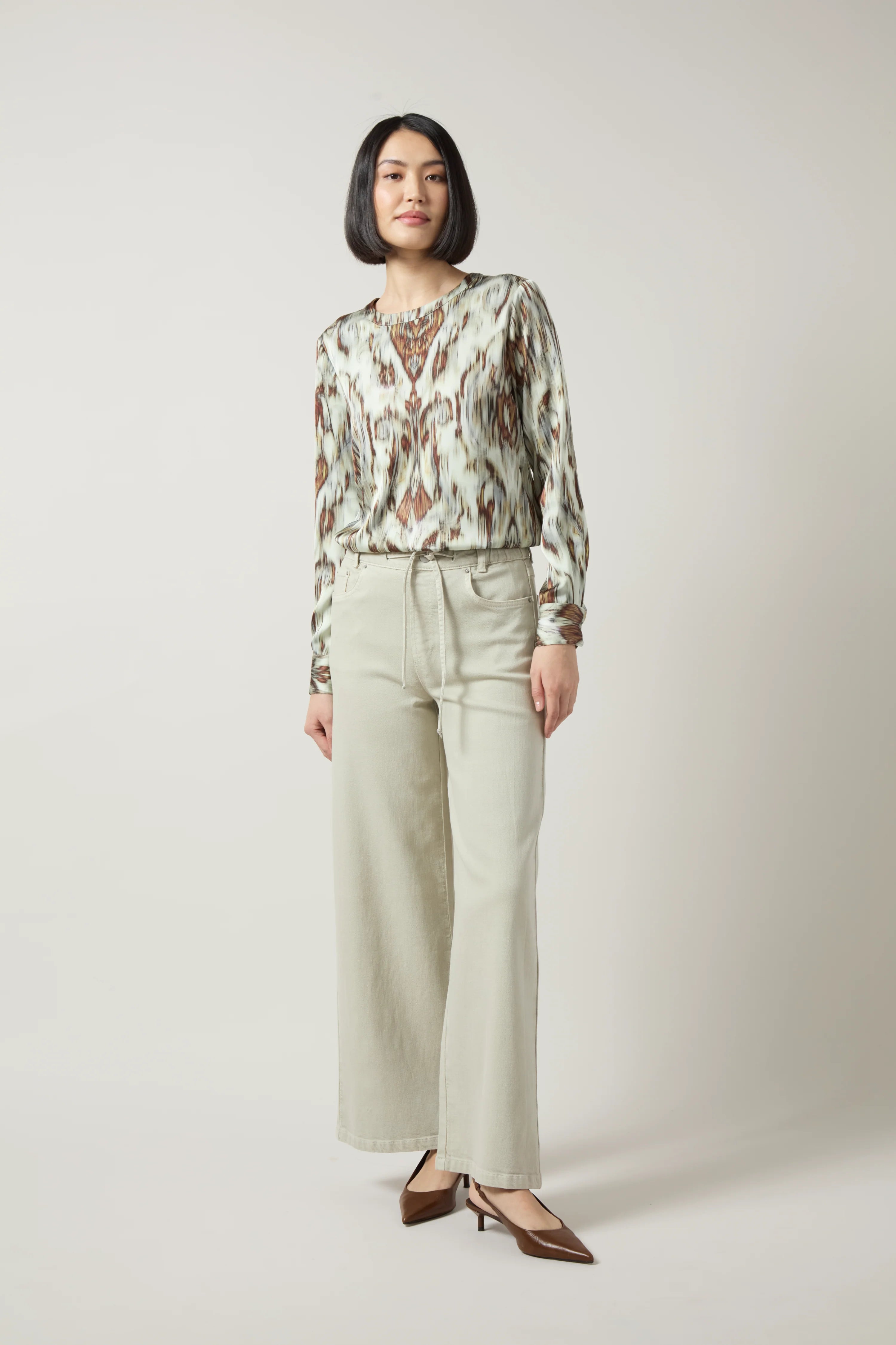 Nellie Drawstring Wide Leg Denim