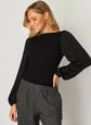 Ruched Waist Flowy Sleeve Top