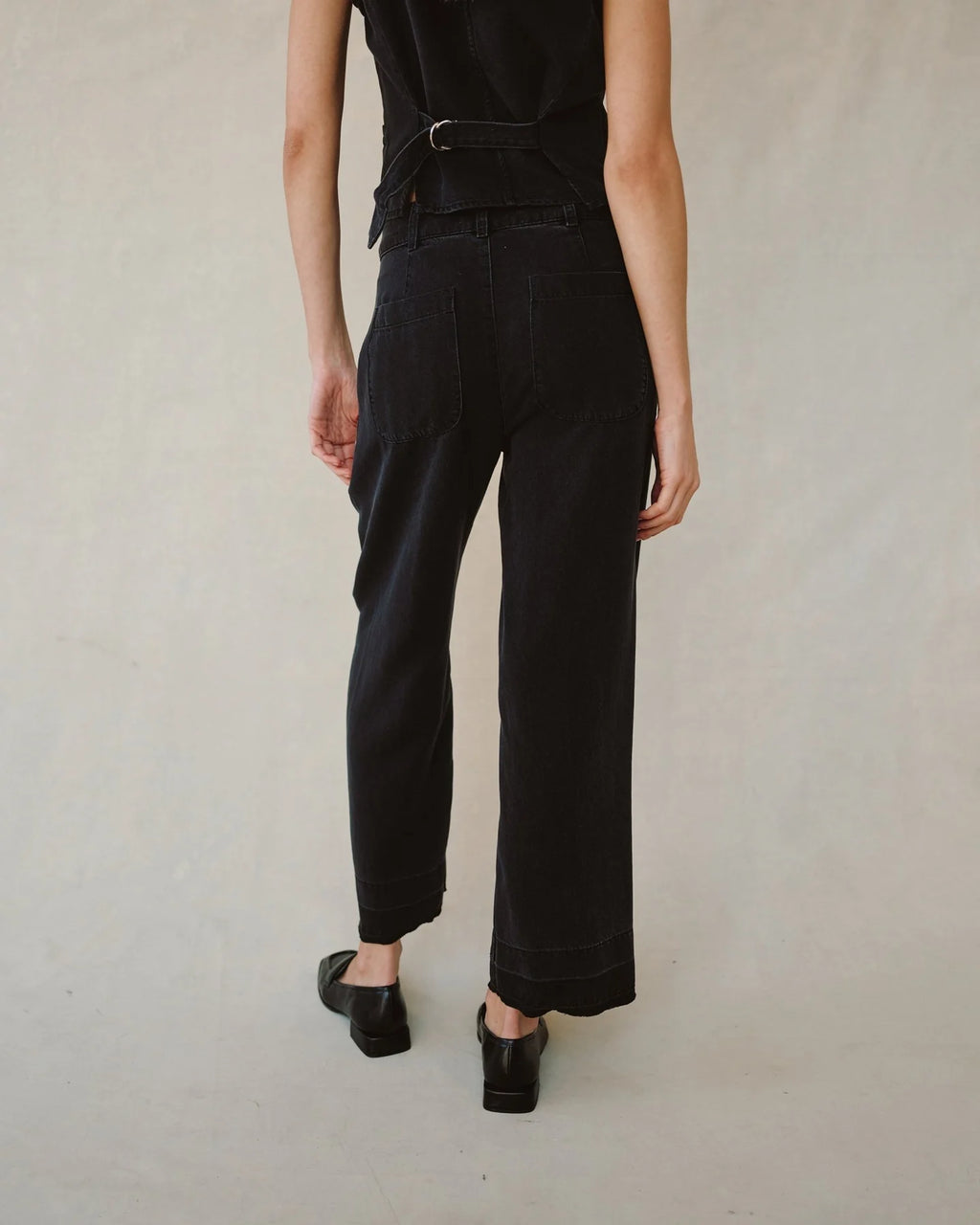 Saige Open Hem Wide Leg Crop Pant