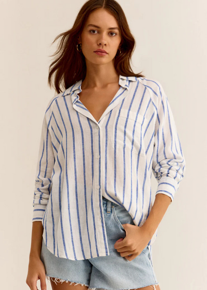 The Perfect Linen Stripe Top